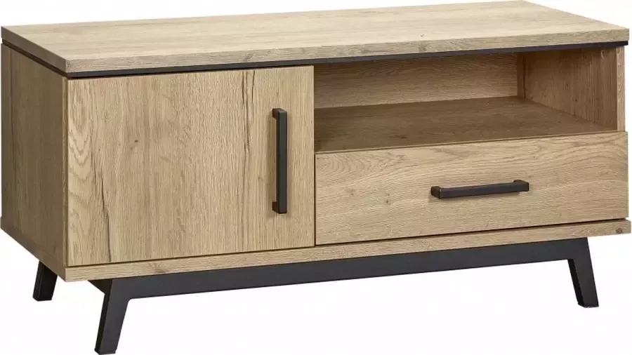 Woonexpress TV Meubel Batenburg Naturel MDF Eiken Structuur 190x109x45cm (hxbxd)