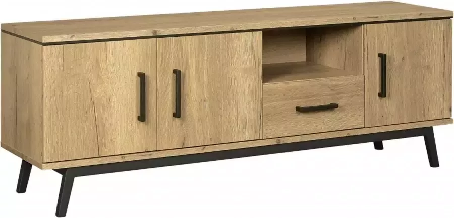 Woonexpress TV Meubel Batenburg Naturel MDF Eiken Structuur 65x180x45cm (hxbxd) - Foto 2