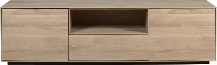 Woonexpress TV Meubel Haarlem Naturel MDF Fresh Oak Met Zwarte Onderplint 50x182x45cm (hxbxd) - Foto 2