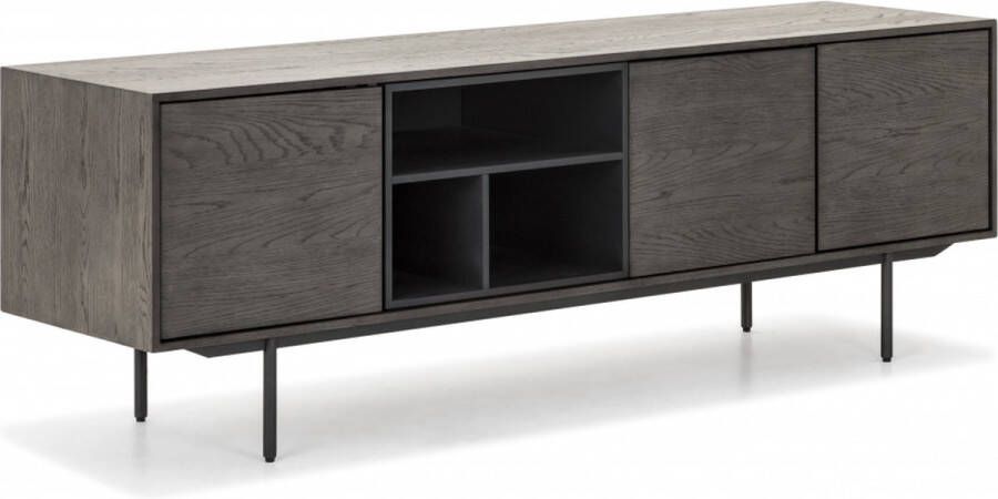 Woonexpress Tv Meubel Milano MDF Grijs 200 x 60 x 45 cm (BxHxD)