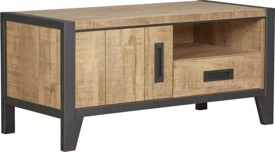 Woonexpress TV Meubel Tilburg Bruin MDF Mango zwart 50x107x45cm (hxbxd)