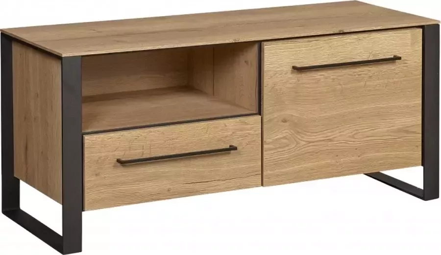 Woonexpress TV Meubel Valkenburg Bruin MDF Eiken Structuur 50x113x45cm (hxbxd)
