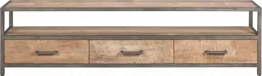 Woonexpress Wooonexpress TV Meubel Velp Bruin Hout Naturel 45x170x40cm (hxbxd) - Foto 2