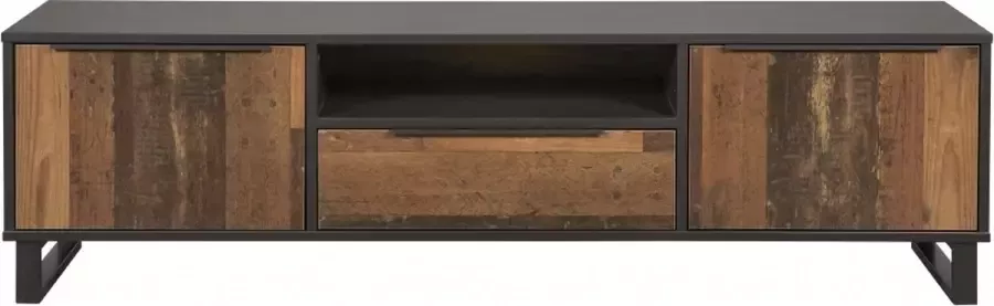 Woonexpress TV Meubel Zundert Bruin MDF Antraciet robuust Hout 52x185x48cm (hxbxd) - Foto 2