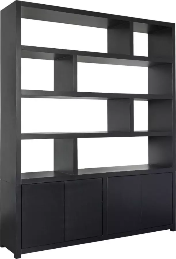 Woonexpress Vakkenkast Osaka Hout Zwart 180 x 220 x 40 cm (BxHxD)