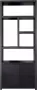 Woonexpress Vakkenkast 5 Vak Osaka Hout Zwart 90 x 220 x 40 cm (BxHxD) - Thumbnail 4