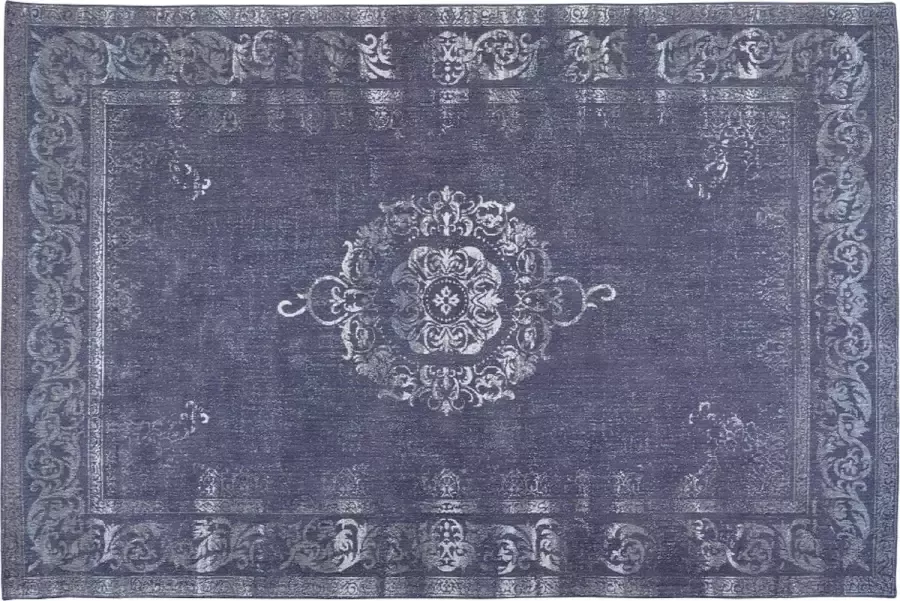 Woonexpress Vloerkleed 200x290 Medallion Blauw Katoen Blauw 0x200x290cm (HxBxD)