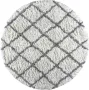 Woonexpress Vloerkleed Dia 200 Rhombus Wit Polyester Wit Grijs 0x200x200cm (hxbxd) - Thumbnail 1