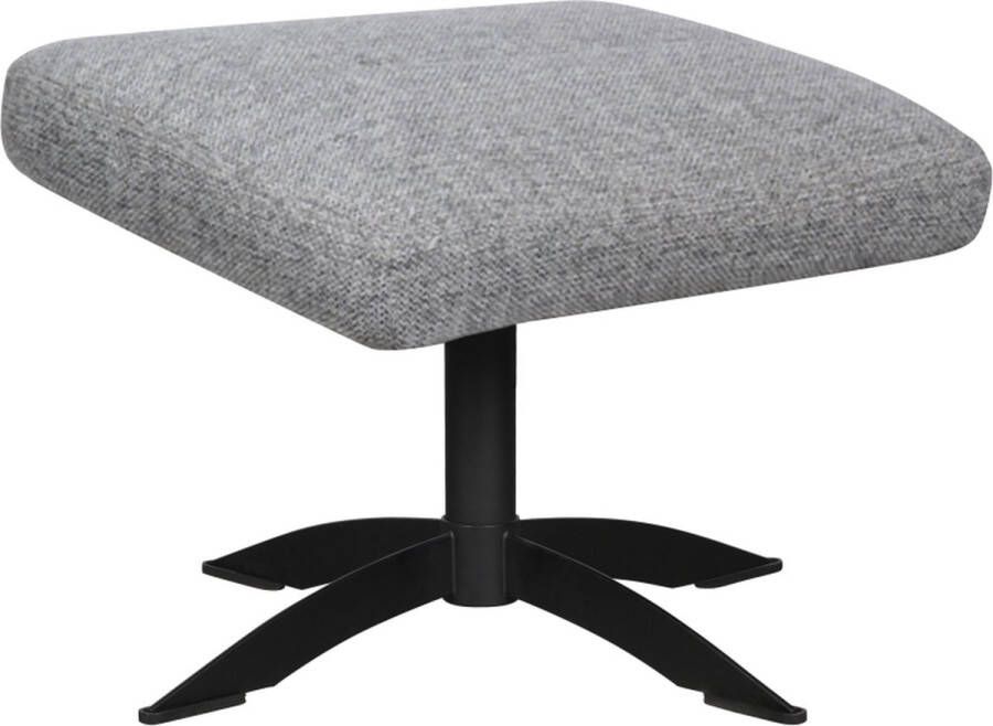 Woonexpress Voetenbank Gelderland Grijs Textiel Grijs 44x53x42cm (hxbxd)