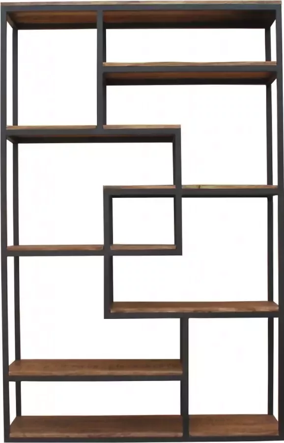 Woonexpress Wandkast Almere Bruin Hout Zwart antiek Bruin 188x120x40cm (hxbxd) - Foto 2