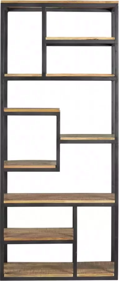 Woonexpress Wandkast Almere Bruin Hout Zwart antiek Bruin 188x80x40cm (hxbxd) - Foto 2