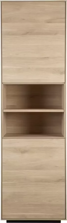 Woonexpress Wandkast Haarlem Naturel MDF Fresh Oak Met Zwarte Onderplint 200x60x45cm (hxbxd) - Foto 3