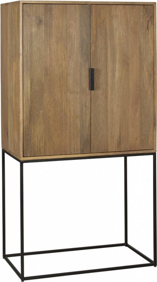 Woonexpress Boekenkast Soho Hout Naturel 80 x 150 x 45 cm (BxHxD) Draaideur Open vakken Lade - Foto 2