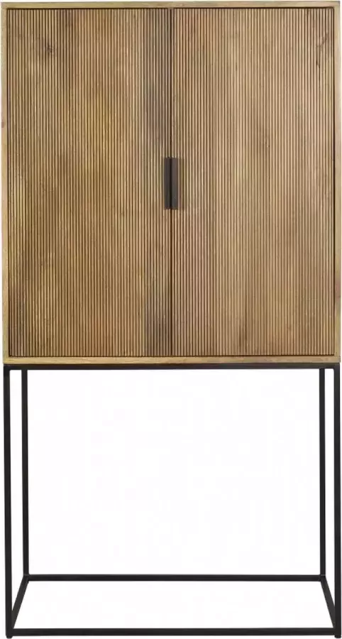 Woonexpress Boekenkast Soho Hout Naturel 80 x 150 x 45 cm (BxHxD) Draaideur Open vakken Lade - Foto 4