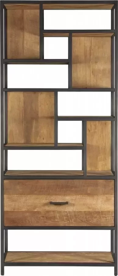 Woonexpress Wooonexpress Wandkast Velp Bruin Hout Naturel 210x90x40cm (hxbxd) - Foto 2