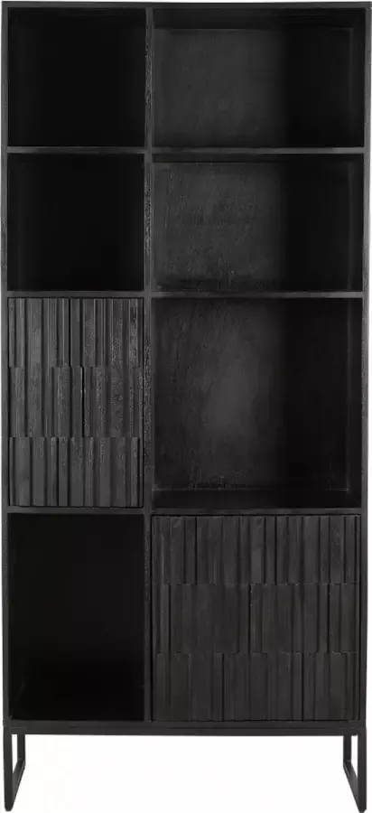 Woonexpress Wandkast Vigo Hout Zwart 86x190x35 cm (BxHxD) Vakkenkast - Foto 2