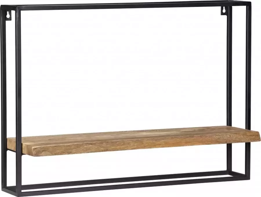 Woonexpress Wandrek Bemmel Naturel Hout Naturel Zwart 50x70x20cm (hxbxd)