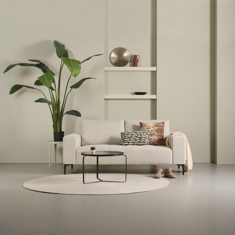 Woonexpress 2 5-zitsbank Stegen Stof Beige Creme 191 x 83 x 91 cm (BxHxD)