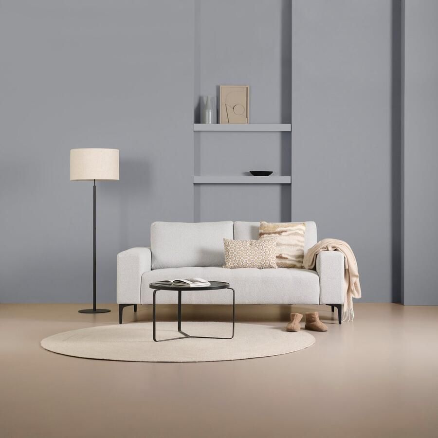 Woonexpress 2 5-zitsbank Stegen Stof Grijs 191 x 83 x 91 cm (BxHxD)