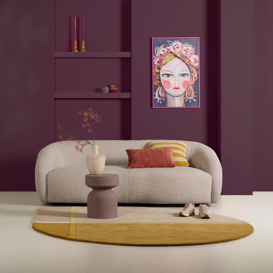 Woonexpress 3-zitsbank Cloud Stof Beige 209 x 70 x 98 cm (BxHxD)