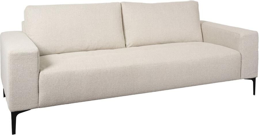 Woonexpress 3-zitsbank Stegen Stof Beige Creme 220 x 83 x 91 cm (BxHxD)
