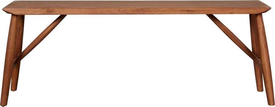 Woonexpress Bank Eston Teakhout Naturel Bruin 120x45x33 cm (BxHxD) Houten Eetkamerbank Gemonteerd