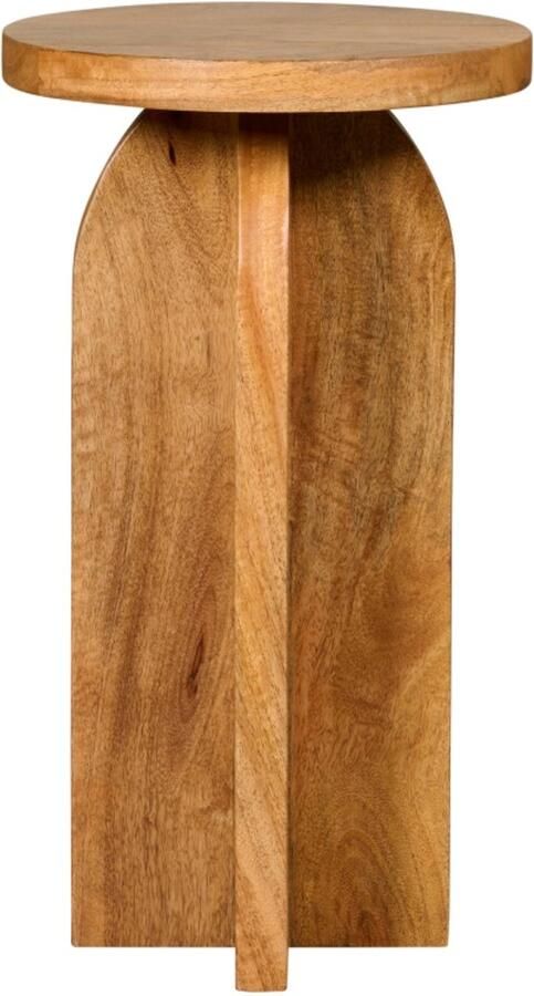 Woonexpress Bijzettafel Macon Mangohout Naturel 28x50x28 cm (BxHxD) Rond & Organisch - Foto 2