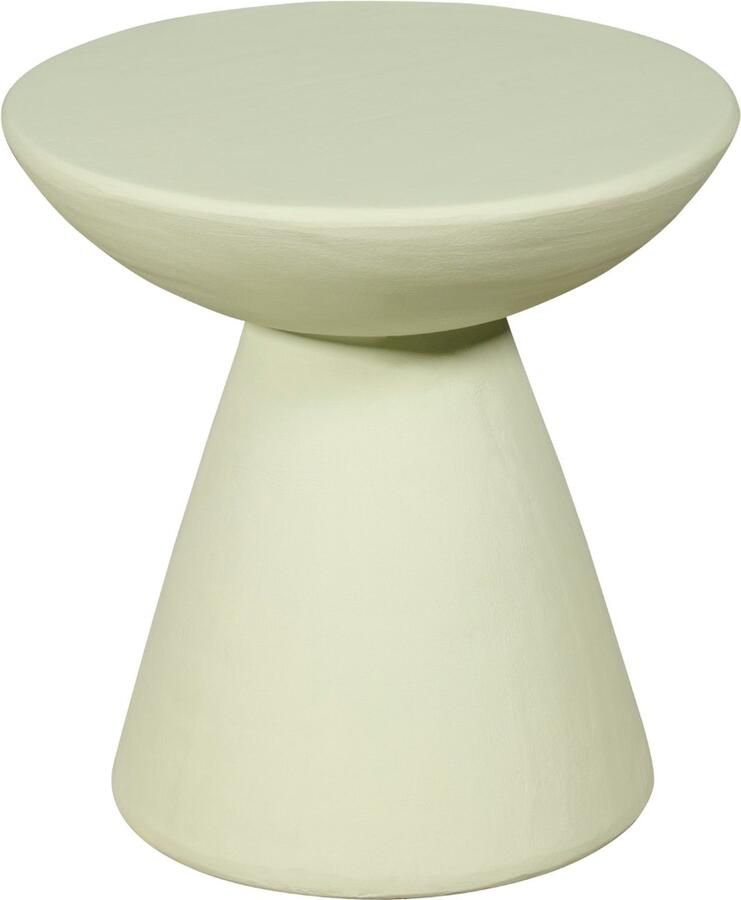 Woonexpress Bijzettafel Nora Rond MDF Kalkpleister Groen Ø 37 cm 36x38x36 cm (BxHxD) Minimalistisch en Trendy