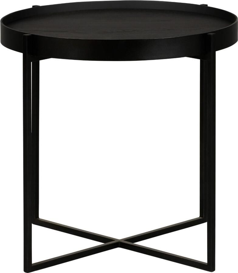 Woonexpress Bijzettafel Stella Hout metaal Zwart 54 x 55 x 54 cm (B x H x D)