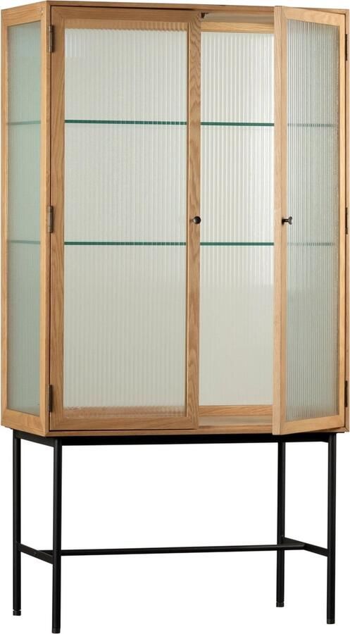 Woonexpress Boekenkast Salon Eiken mdf Hout Eiken Transparant 80 x 155 x 42 cm (BxHxD)