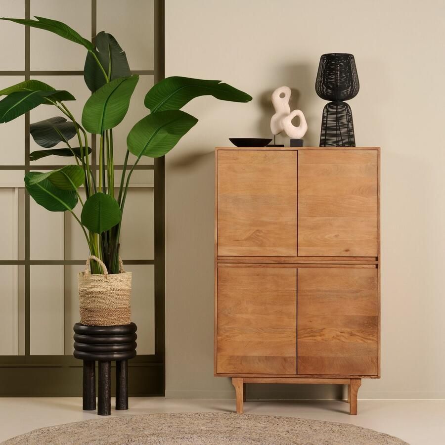 Woonexpress Boekenkast Sines Mangohout Bruin 90 x 145 x 45 cm (BxHxD)