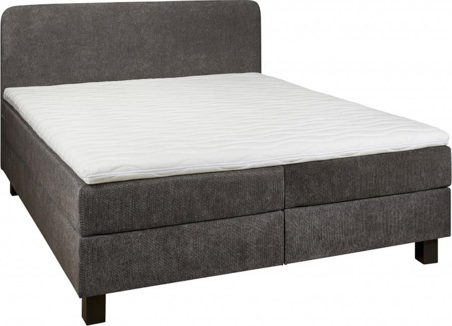 Woonexpress Boxspring Bilbao Stof Antraciet Grijs Zwart 180 x 105 x 206 cm (BxHxD) - Foto 2
