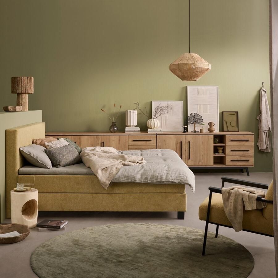 Woonexpress Dressoir Batenburg Bruin MDF Eiken Structuur 80x210x45cm (hxbxd)