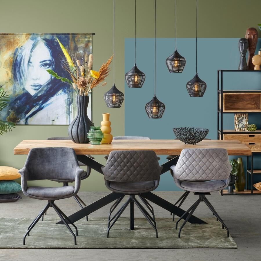 Woonexpress Eettafel 200x100 Bemmel Naturel Hout Naturel 78x200x100cm (HxBxD) - Foto 1