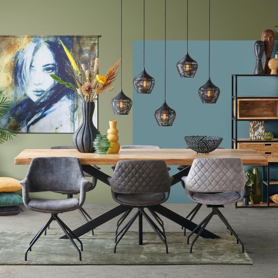 Woonexpress Eettafel 220x100 Bemmel Naturel Hout Naturel 78x220x100cm (HxBxD)