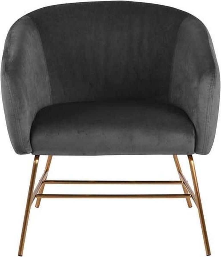 Woonexpress Fauteuil Belfast fluweel donkergrijs - Foto 1