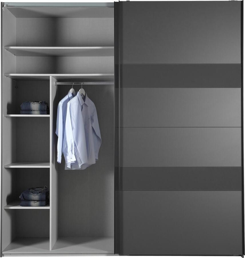 Woonexpress Kastindeling 110 Cm Mierlo Meubelplaat Grijs 110 x 160 x 50 cm (BxHxD)