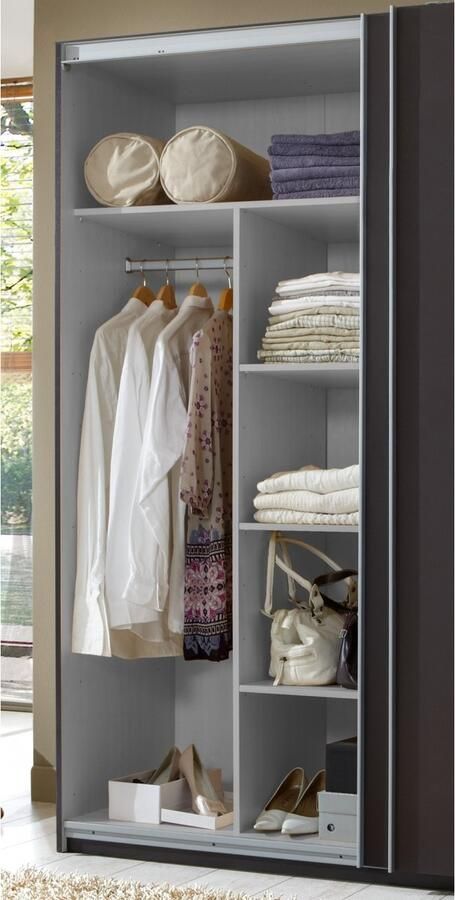 Woonexpress Kastindeling 90 cm Tudela Spaanplaat Grijs 87x148x50 cm (BxHxD) Past in vak 90 cm