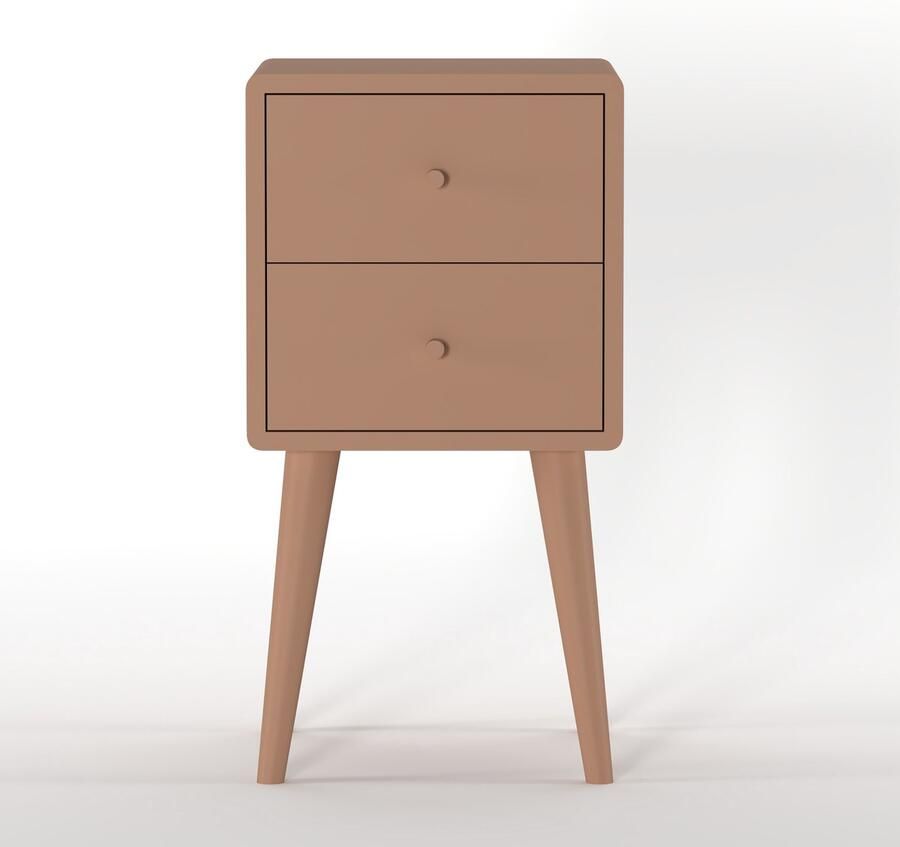 Woonexpress Nachtkastje Borba Hout Taupe 30 x 57 x 30 cm (BxHxD)