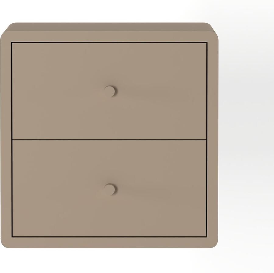 Woonexpress Nachtkastje Hangend Borba Hout Taupe 30 x 30 x 30 cm (BxHxD)