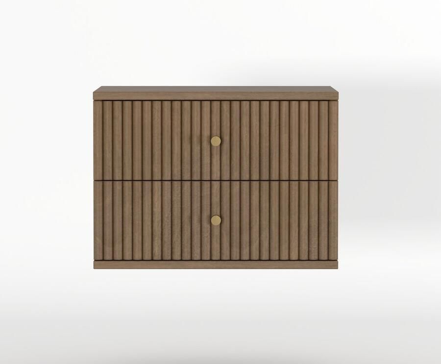 Woonexpress Nachtkastje Hangend Sem Hout Bruin 45 x 31 x 35 cm (BxHxD)