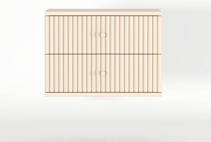 Woonexpress Nachtkastje Hangend Sem Hout Creme 45 x 31 x 35 cm (BxHxD)