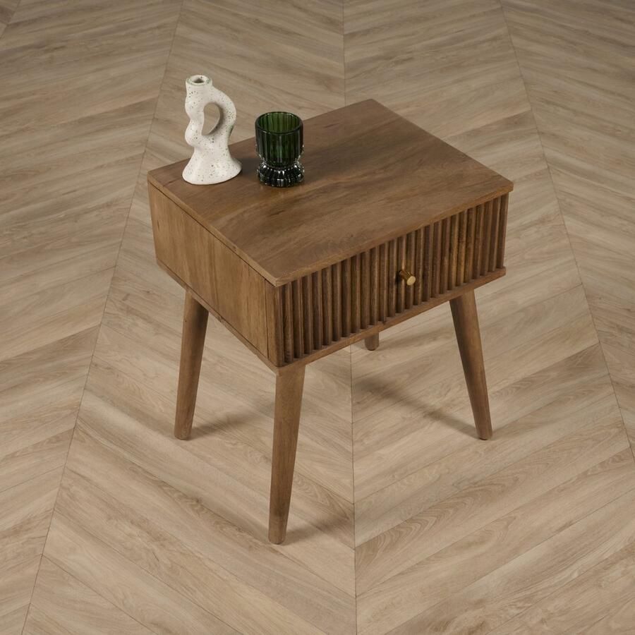 Woonexpress Nachtkastje Sem Hout Bruin 45x55x35 cm (BxHxD) Mango - Foto 2