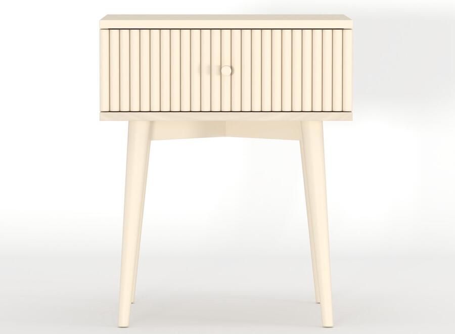 Woonexpress Nachtkastje Sem Hout Creme 45 x 55 x 35 cm (BxHxD)