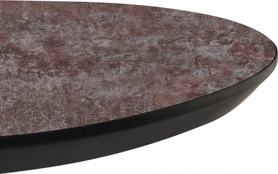 Woonexpress Salontafel Nyborg Lille MDF Decor Bruin 98x32x58 cm (BxHxD) Bruin Zwarte Steen Look Organisch - Foto 2