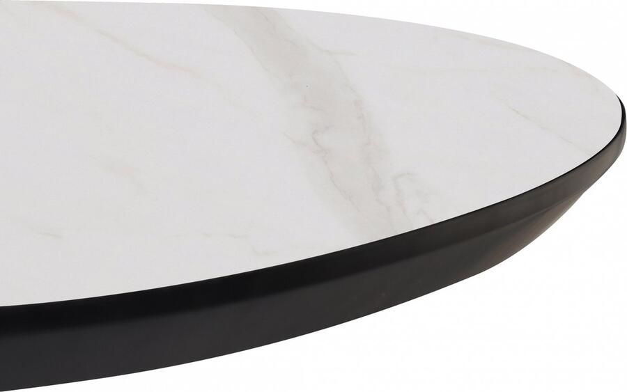 Woonexpress Salontafel Nyborg Lille MDF Decor Wit 75x38x44 cm (BxHxD) Witte Marmer Look Organisch - Foto 2