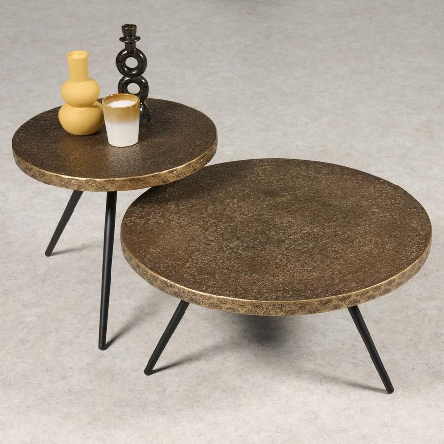 Woonexpress Salontafel (set 2 Stuks) Averlo Metaal Koper