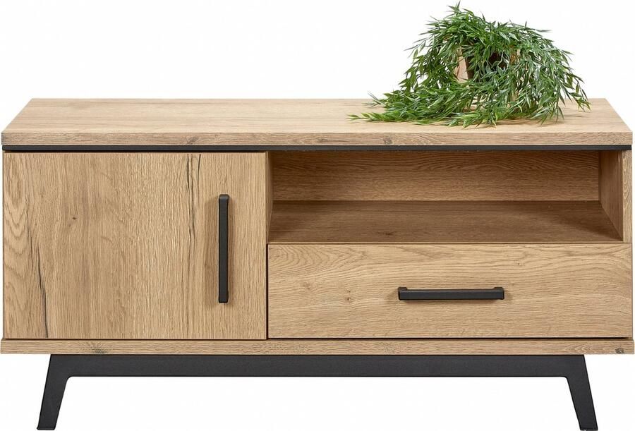 Woonexpress TV Meubel Batenburg Naturel MDF Eiken Structuur 190x109x45cm (hxbxd)