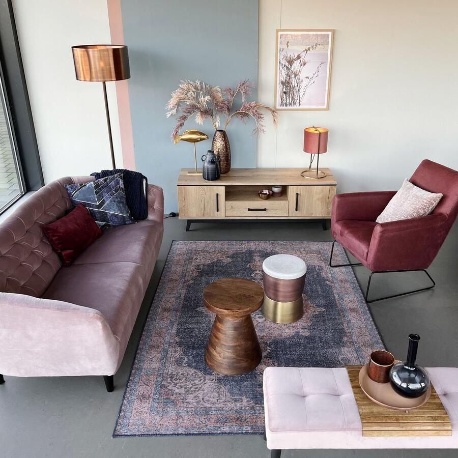 Woonexpress TV Meubel Batenburg Bruin MDF Eiken Structuur 190x82x45cm (hxbxd) - Foto 1