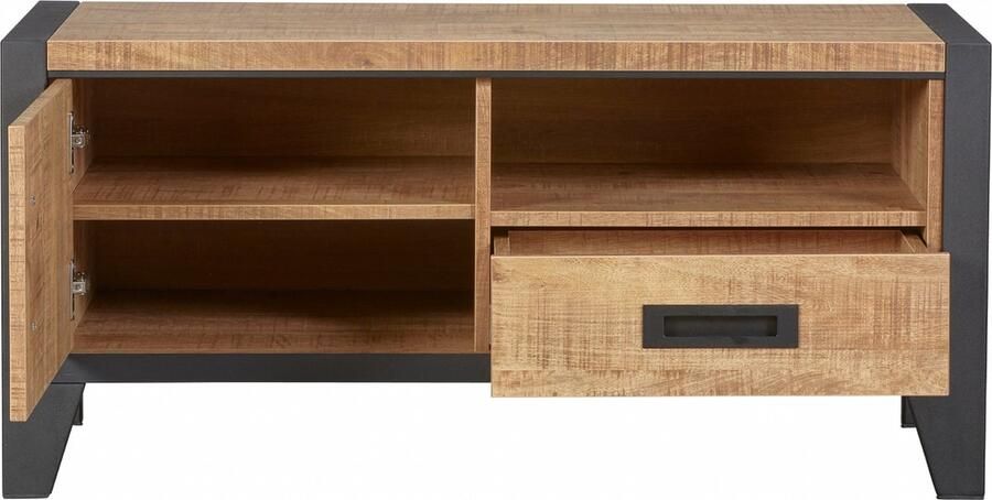 Woonexpress TV Meubel Tilburg Bruin MDF Mango zwart 50x107x45cm (hxbxd) - Foto 2